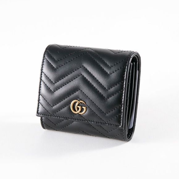 Gucci Folding Wallet GG MARMONT Black - Picture 1 of 5